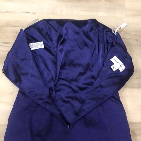 Purple Ruched Bodycon Strapless Dress - Picture 4 of 5